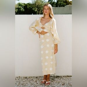 Yellow Midi Dress